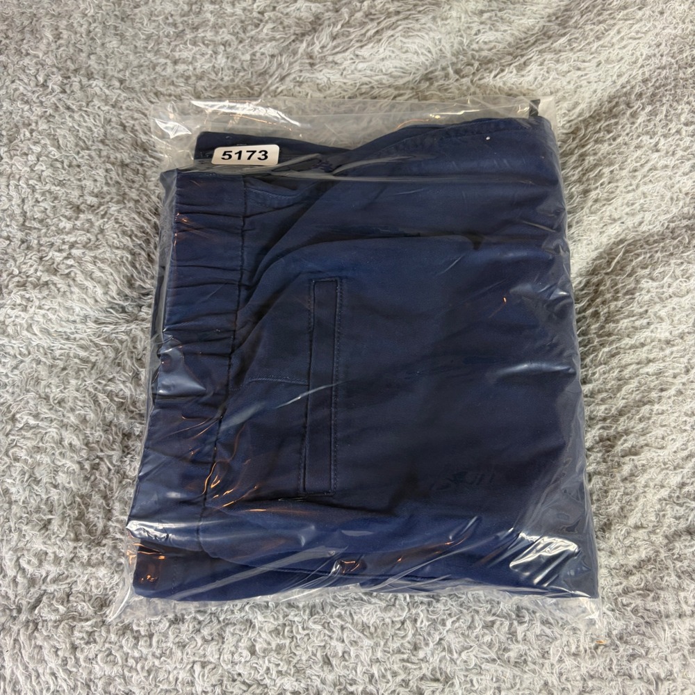 Lands End Navy Blue Pull On Skort Size 10 Cotton Blend Twill Mini Skirt Pockets - Picture 9 of 9